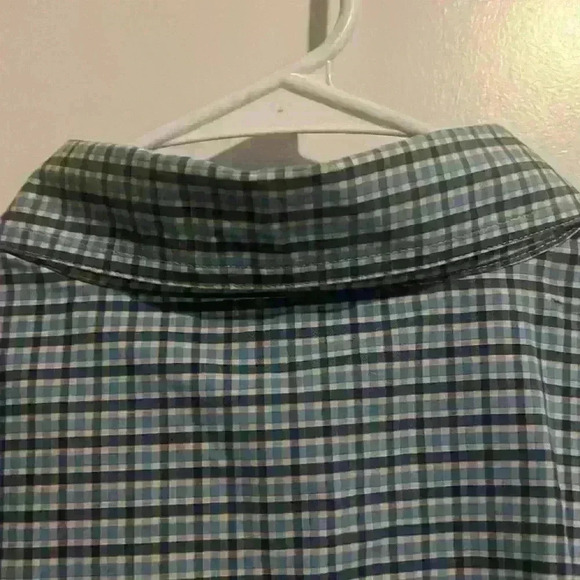 Chaps Plaid XXL Men’s Button Down Short Sleeve Shirt Light blue NWT - Picture 5 of 9